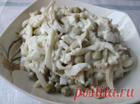 Кальмары с яблоком