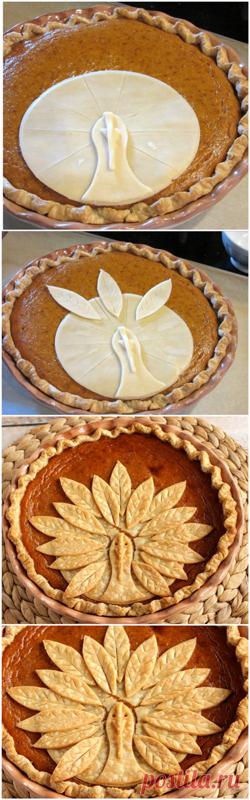 Adorable Turkey Crust Pumpkin Pie – smartdiylist