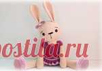 вязаный кролик - девочка