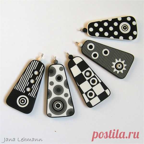 retro pendants by Jana Lehmann | fimo | Ретро і Полімерна Глина