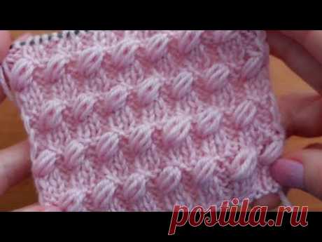 Несложный 👍интересный узор спицами для шапочки, кофточки, свитера, джемпера.