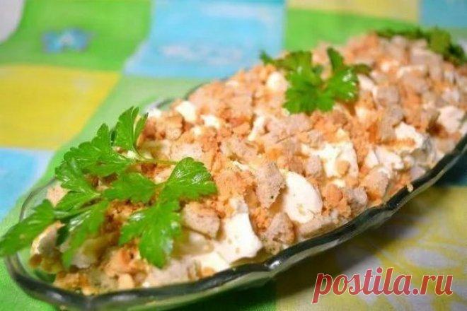 Салат «Искушение» с копченой курицей, рецепт — Вкусо.ру