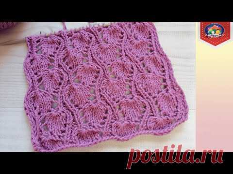 Новинка! Ажурные листочки спицами