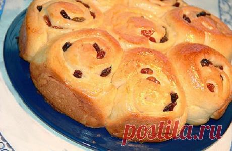 Нежные булочки с изюмом — Сад Заготовка