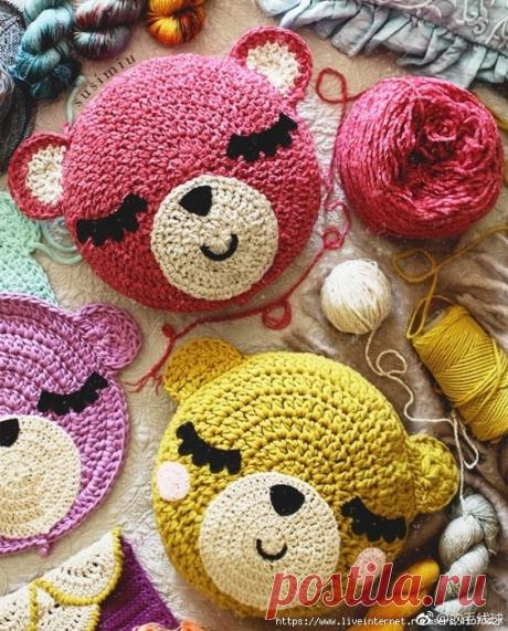 Подушка – игрушка, связанная крючком (схема) | Рукоделие