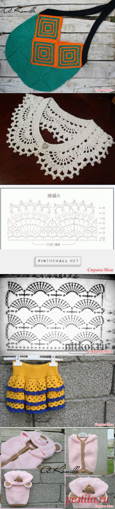 Мои работы за май-июнь.. тут и платье, жилетка, топ, тюбетейка, сумка, воротнички - Вязание - Страна Мам