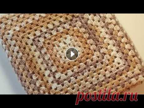 МК Бабушкин квадрат крючком МК плед крючком  МК Рачий шаг #пледкрючком #рачийшаг #бабушкинквадрат В этом видео покажу, как я вяжу бабушкин квадрат и свои хитрости. Я в Instagram как @7annushka. Установите приложение, чтобы подписаться на мои фото и...