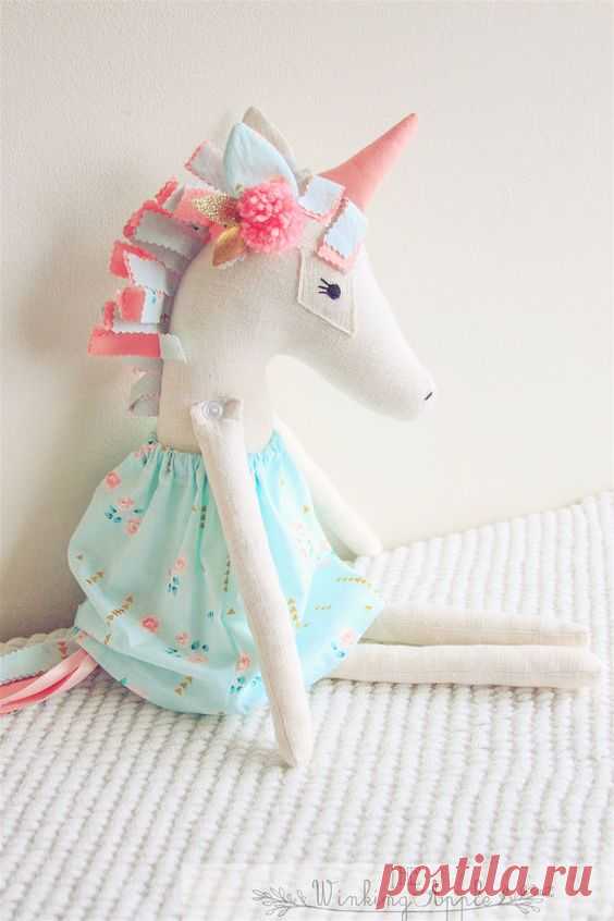 (2) Unicorn Doll by TheWinkingApple on Etsy | Rag Dolls