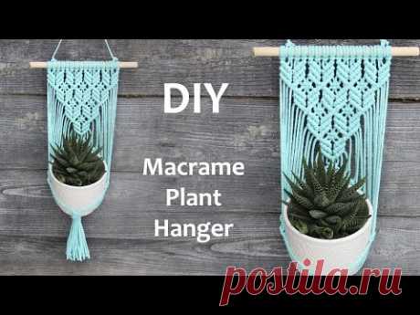 DIY Macrame Plant Hanger Tutorial | DIY Macrame Wall Hanging Tutorial | Макраме Кашпо Для Цветов