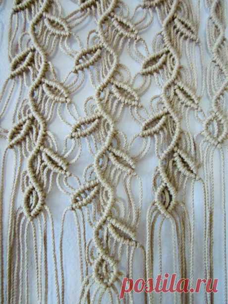 (1) Macrame Wall Hanging - Three Sprigs - Handmade Macrame Decor