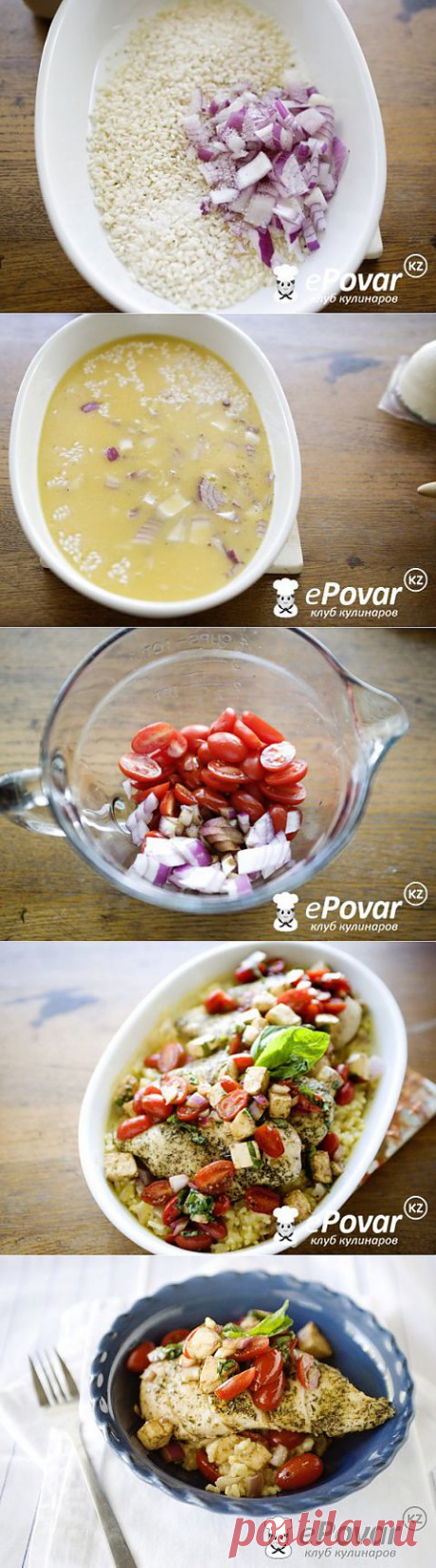 Ризотто с курицей и капрезе — Рецепт приготовления с фото — Горячие блюда, Блюда из крупы