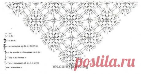 Узоры крючком для шалей