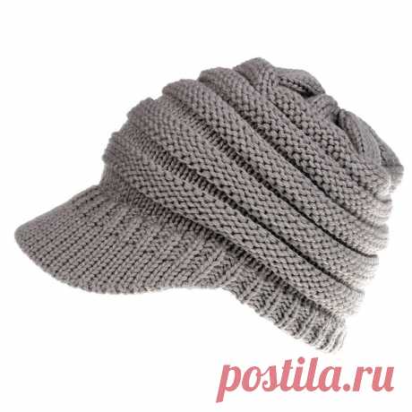 2018 зимняя женская шапка вязаная конский хвост шапочки Кепка Slouchy Beanie Hat шерстяная модная трикотажный свитер Шляпы Повседневная теплая мягкая Кепка s купить на AliExpress