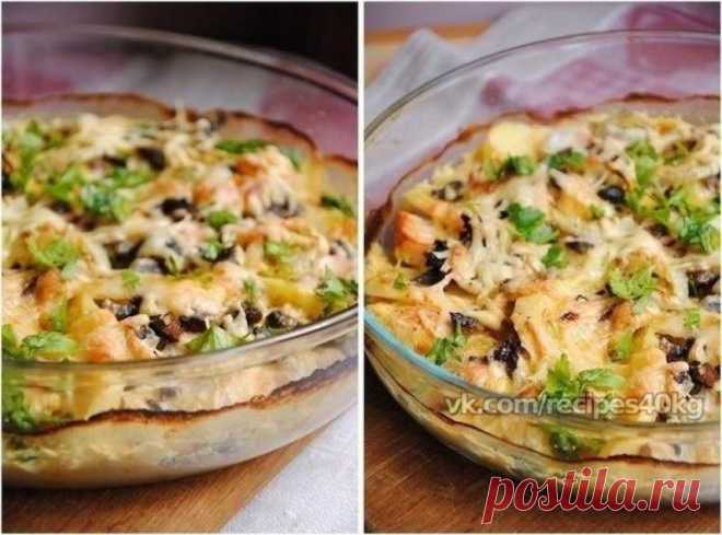 Картофельно-грибной гратен / livecookbook.ru