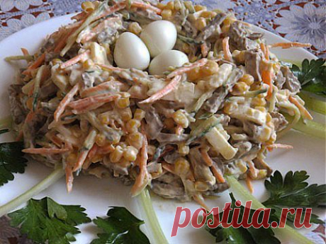 Обалденный салатик  Гнездо кукушки