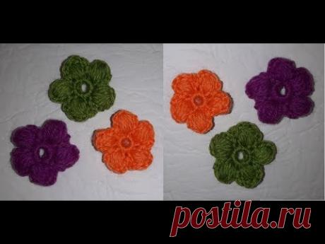 Красивые обьемные цветы для декора за 5 минут Вязание крючком