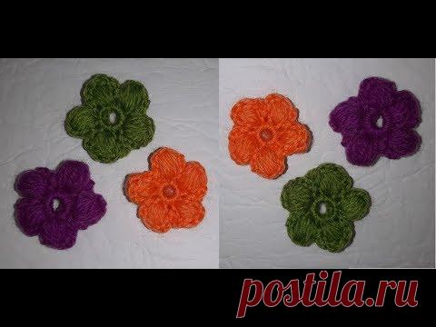 Красивые обьемные цветы для декора за 5 минут   Вязание крючком