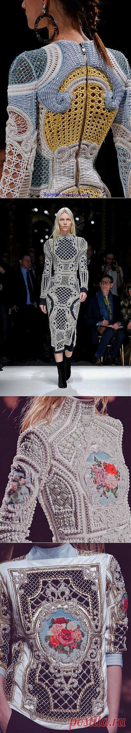 Оливье Рустан (Olivier Rousteing) - новый креативный директор Дома Balmain. 
Кто-нибудь знает, какие инструменты использовал мастер при создании этих моделей?