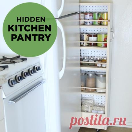 This Secret Shelf Is Perfect For Kitchens With Zero Storage