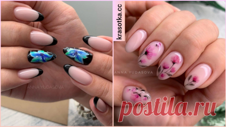 Маникюр с цветами: 30+ различных комбинаций оттенков и декоративных элементов Подобный рисунок завоевал большую популярность среди женского населения Земли, и не спроста. 1