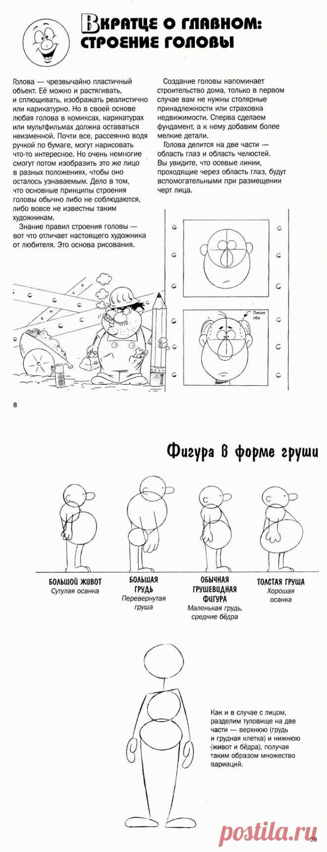 Поэтапное рисование карандашом человека / Уроки рисования карандашом для начинающих - как научиться рисовать, учимся вместе / Ёжка - стихи, загадки, творчество и уроки рисования для детей