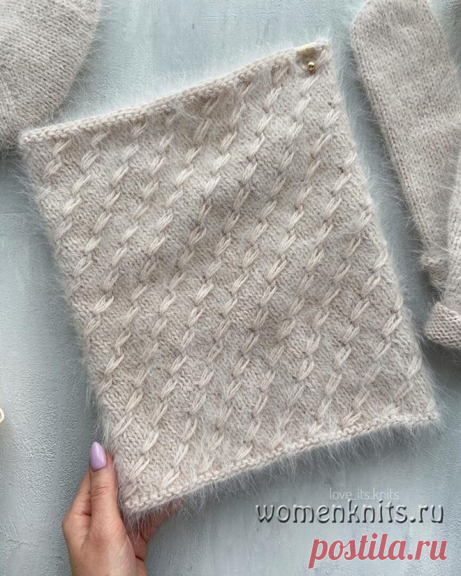 Снуд спицами от love_its_knits
Описание: http://womanknits.ru/vyazanie-dlya-zhenshchin/sharfy-snudy-palantiny/snud-spitsami-ot-love-its-knits