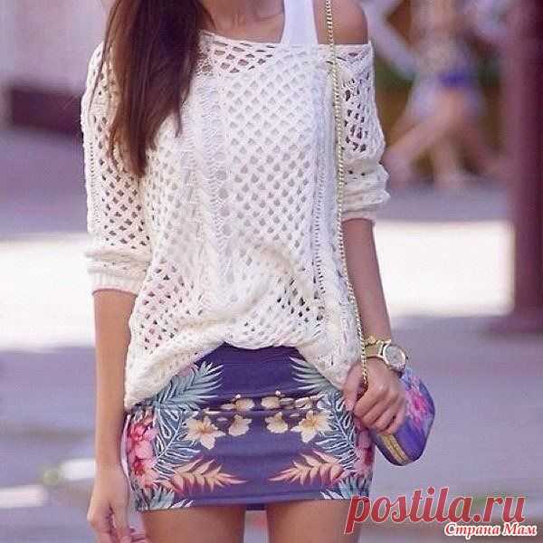 Приступаем к вязанию белого ажурного джемпера от Zara - Вяжем вместе он-лайн - Страна Мам