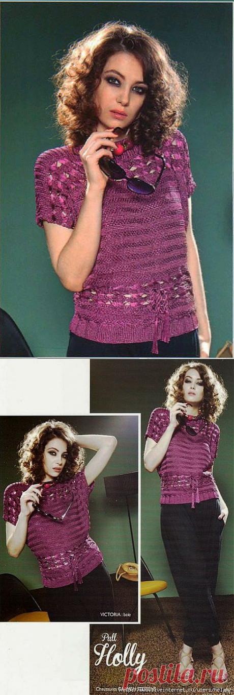 Лиловая мерцающая кофточка!.