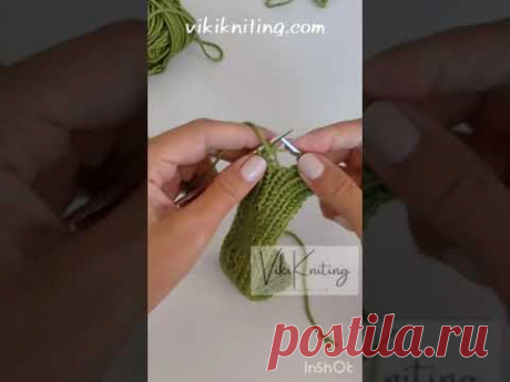 Вертикальная петля без отрыва нити. #вяжемсвикой #vikikniting.com #vikiknitting