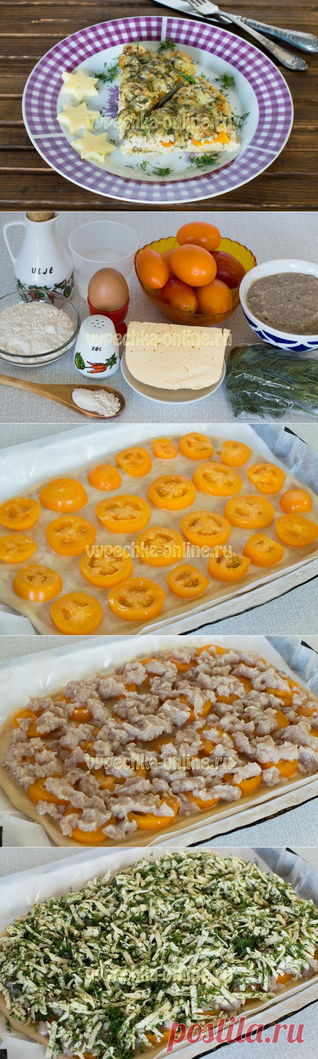 ✔️Пицца с фаршем и помидорами и сыром в духовке – рецепт с фото