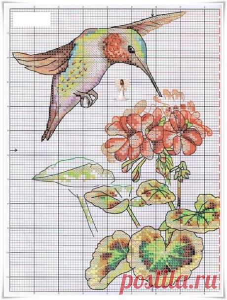 Очаровательная подборка схем для вышивки с маленькими птичками