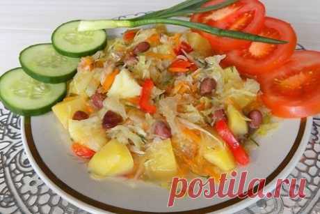 Овощное рагу из картошки с фасолью и капустой – пошаговый рецепт с фотографиями