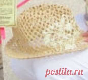 Летняя вязанная шляпа