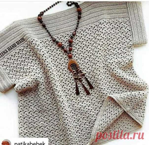 #вязаная_блуза@modnoe.vyazanie
Блуза. Схема.