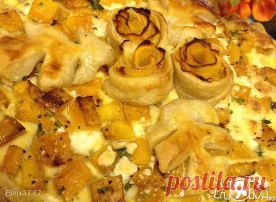 Тыквенно-луковый пирог - Рецепты домашней кухни с пошаговыми фотографиями и подробным описанием. Новые рецепты каждый день. Конкурсы рецептов - Ням.ру