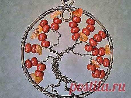 Древо-жизни - простой и красивый кулон из проволоки. МК - Ярмарка Мастеров - ручная работа, handmade