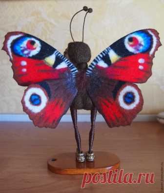 Создаем крылья бабочки из шерсти – Ярмарка Мастеров