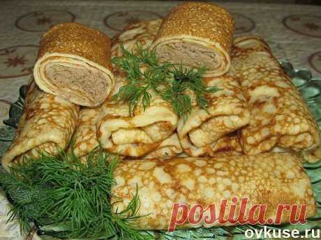 БЛИНЧИКИ С КУРИНОЙ ПЕЧЕНЬЮ - Простые рецепты Овкусе.ру