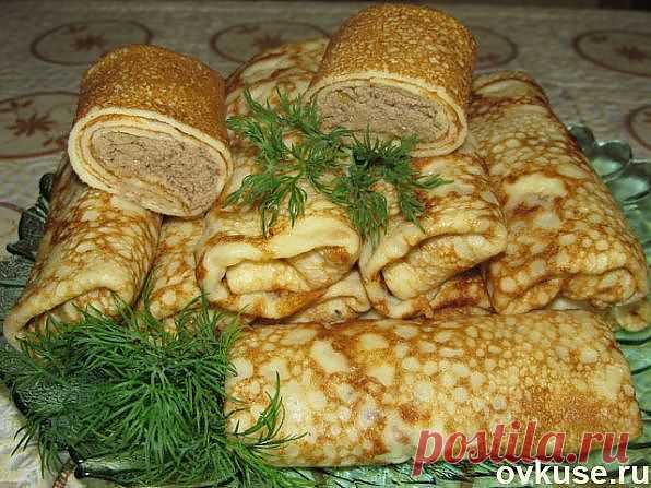 БЛИНЧИКИ С КУРИНОЙ ПЕЧЕНЬЮ - Простые рецепты Овкусе.ру
