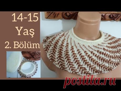 İLK DEFA göreceğiniz Leylak modeli, iki renkli örgü modeli 2. bölüm