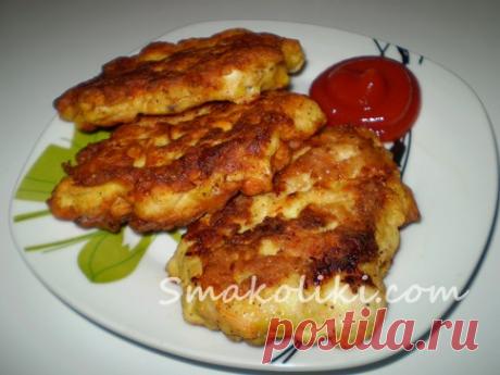 Куриные оладьи с тыквой. Пошаговый рецепт с фото на Smakoliki.com