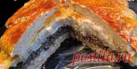 Куриный слоеный торт с грибами, цветной капустой и картофелем, как приготовить Куриный слоеный торт - Kulinarnyj-Recept.РУ