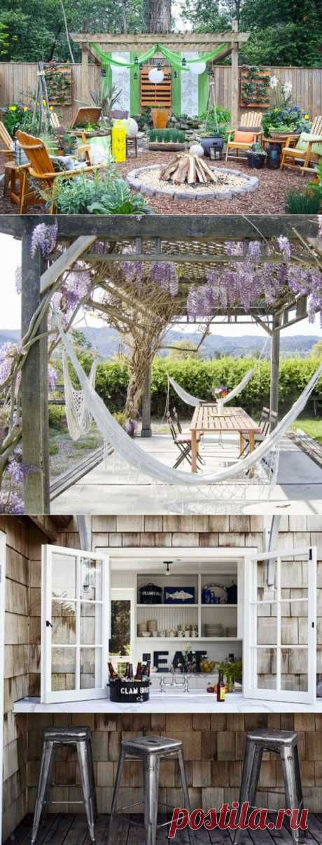 9 способов обустроить комфортную зону отдыха на заднем дворе частного дома / Я - суперпупер