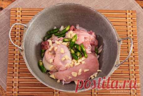 Чанахи с баклажанами и курицей в казане по-грузински рецепт пошаговый с фото - Nyamkin.RU