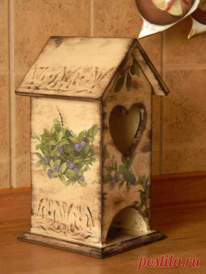 Декупаж чайного домика - идеи оформления, пошаговая инструкция