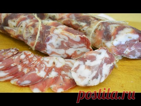 Свиная сыровяленная домашняя колбаса
