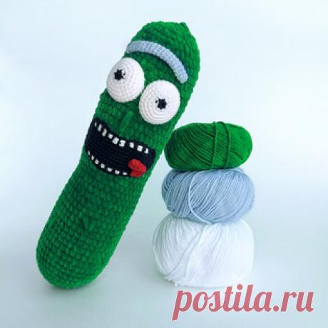 Огурчик Рик амигуруми. Схемы и описания для вязания игрушек крючком! Бесплатный мастер-класс от @marina.plush по вязанию огурчика Рика - персонаж из мультсериала "Рик и Морти". Высота вязаной игрушки примерно…