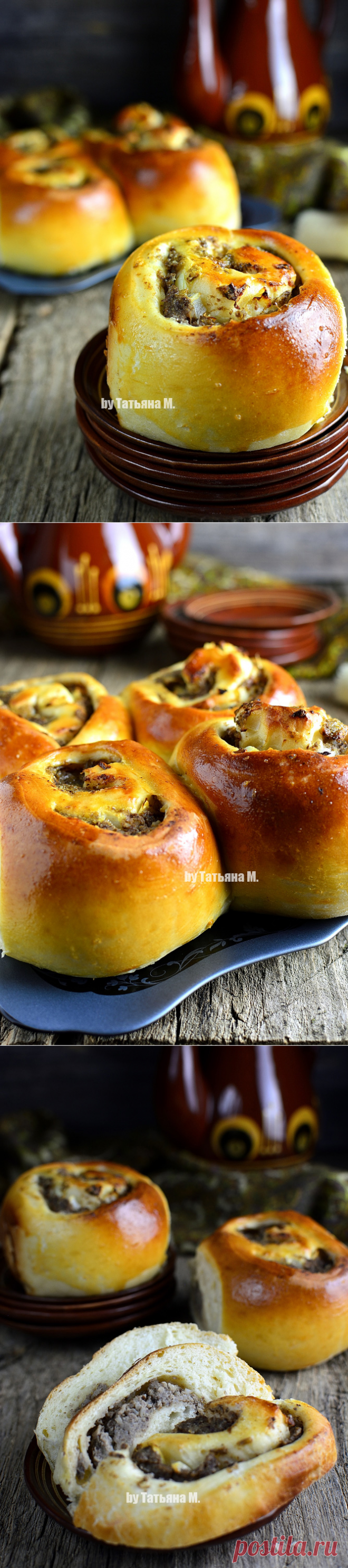 Сытный разборный пирог с начинкой | Кулинарный блог Татьяны М.