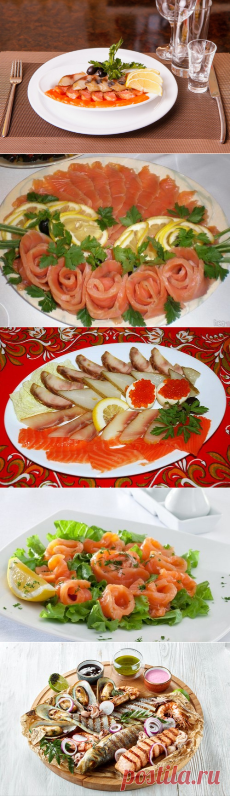 Рыбное ассорти и рыбная нарезка - фото идеи, как оформить рыбные закуски