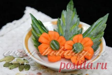 Цветок из моркови своими руками: карвинг
